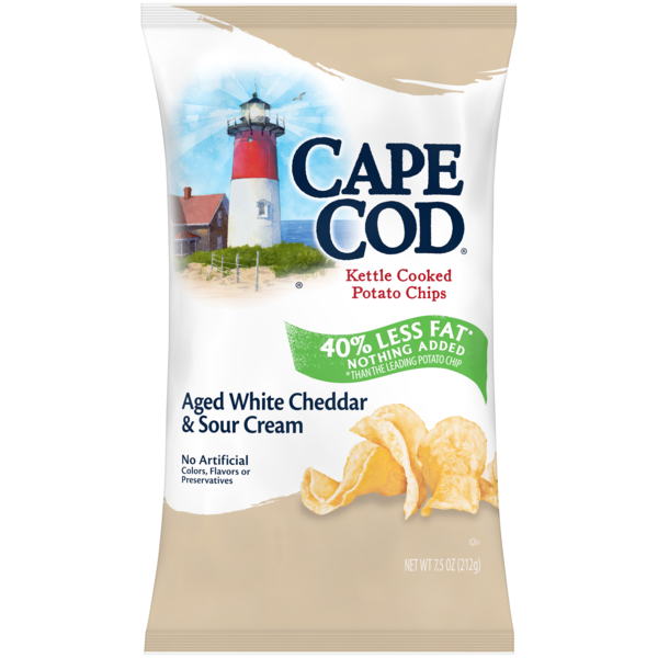 Cape Cod Aged White Cheddar & Sour Cream Kettle Cooked Potato Chips