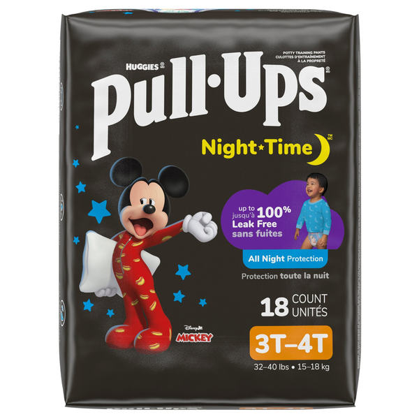 Pull-Ups Night Time Boys 3T-4T Training Pants 32-40 lb