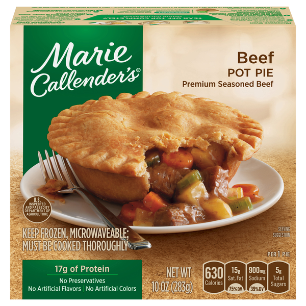 Marie Callender's Beef Pot Pie 17g Protein Frozen Meal