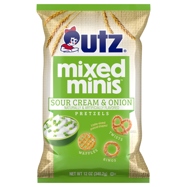 Utz Mixed Minis Sour Cream & Onion Pretzels