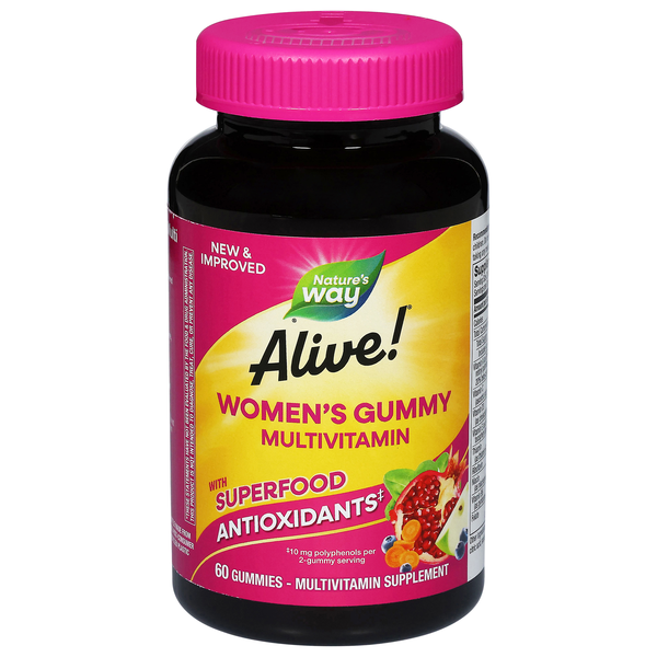 Nature's Way Alive! Women's Multivitamin Gummy Orchard Fruit Garden Veggie