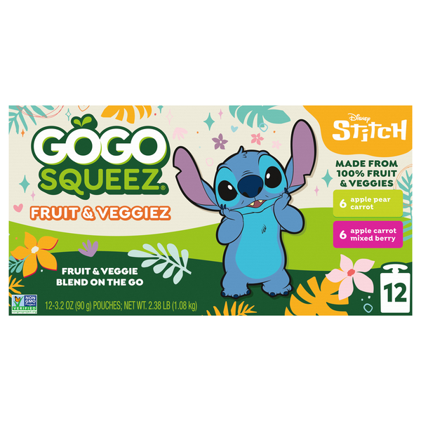 GoGo squeeZ Fruit & Veggiez on the Go Variety Pack - 12 ct