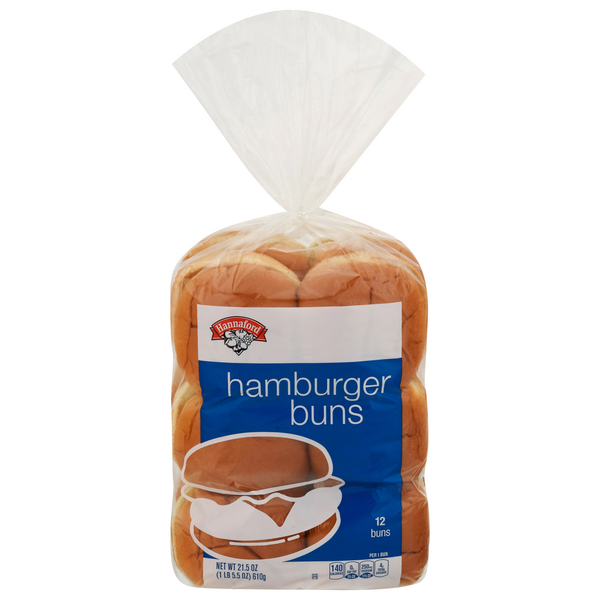 Hannaford Hamburger Buns - 12 ct