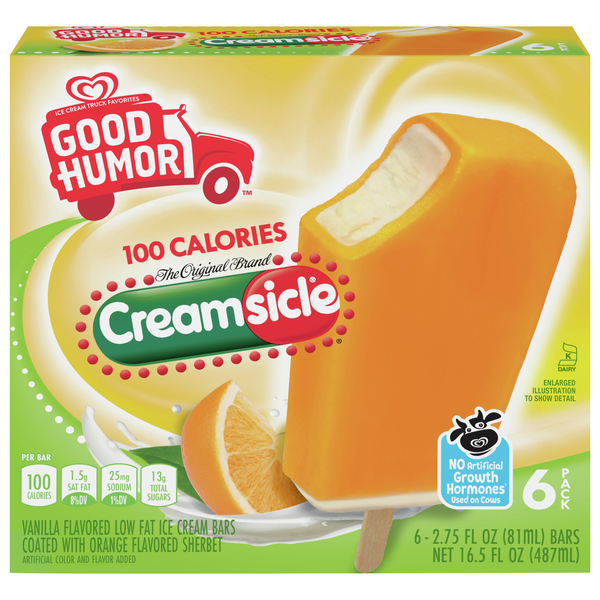 Good Humor Creamsicle Ice Cream Bars - 6 ct