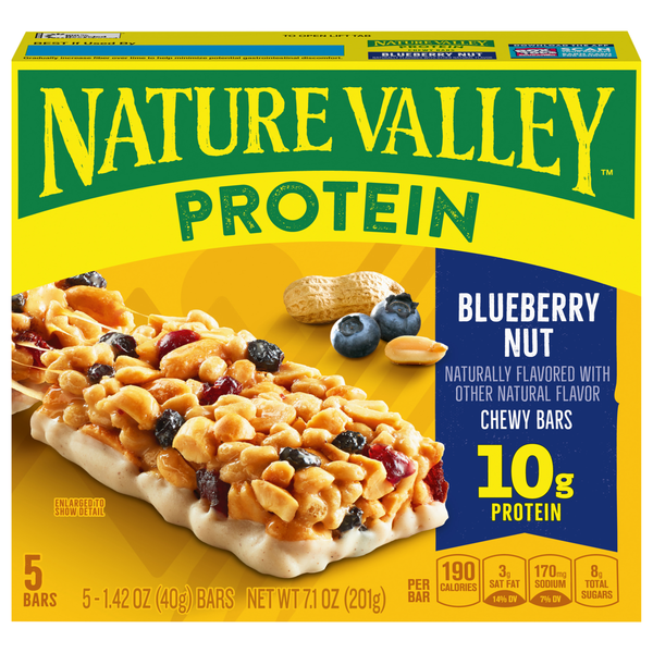 Nature Valley Blueberry Nut Protein Chewy Bars - 5 ct