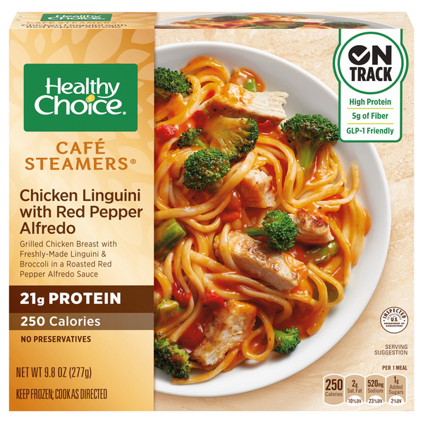 Healthy Choice Cafe Steamers Chicken Linguini w/Red Pepper Alfredo Meal