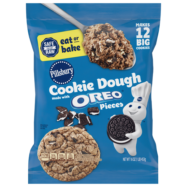 Pillsbury Cookie Dough with Oreo Pieces - 12 ct