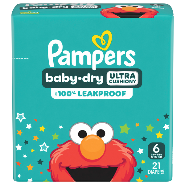 Pampers Baby Dry Size 6 Baby Diapers 35+ lb