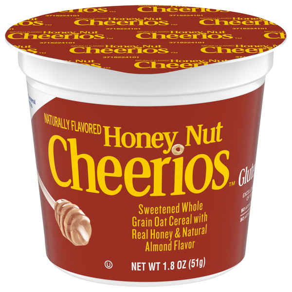 Cheerios Gluten Free Honey Nut Whole Grain Oat Cereal Cup