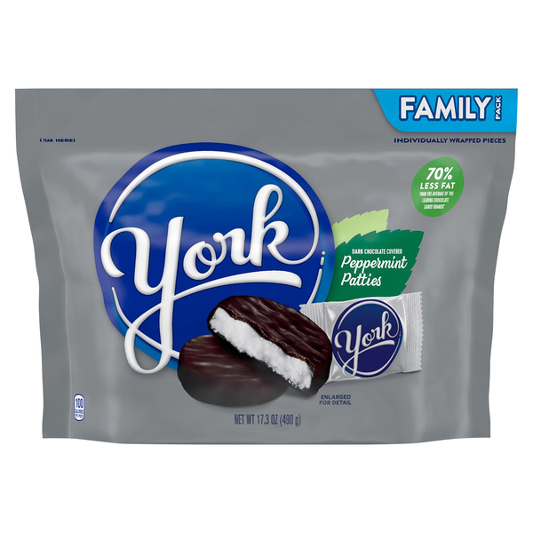 York Dark Chocolate Peppermint Patties Candy Family Pack