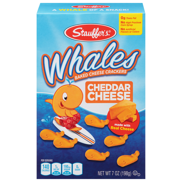Save on Stauffer's Whales Baked Crackers Cheddar Cheese Order Online