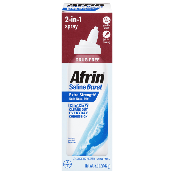 Afrin Drug Free Saline Burst Extra Strength Daily Nasal Mist