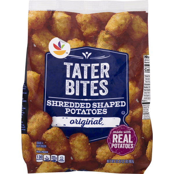 Our Brand Original Tater Bites Shredded Shaped Potatoes Frozen