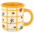 Smart Living Harvest Mug Acorns Yellow Plaid