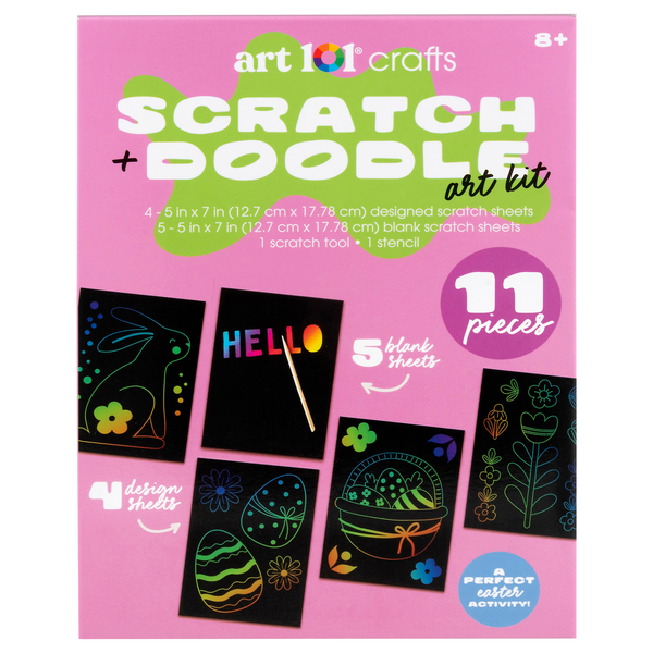 Art 101 Scratch + Doodle Art Kit