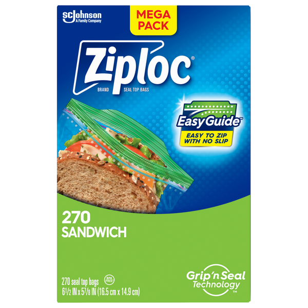 Ziploc EasyGuide Sandwich Bags Mega Pack