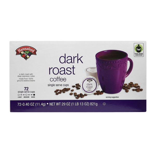Hannaford Dark Roast Single Serving Coffee Cups