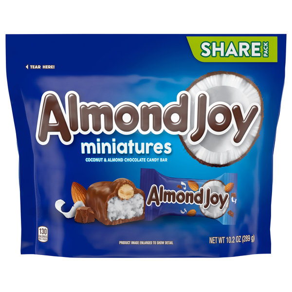 Almond Joy Coconut & Almond Chocolate Candy Bars Miniatures Share Pack