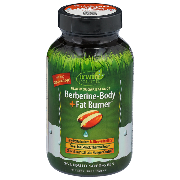 Irwin Naturals Berberine-Body + Fat Burner Liquid Soft-Gels