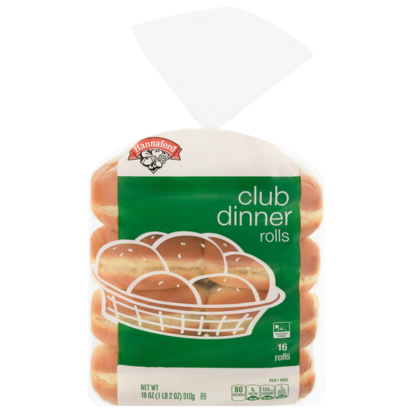 Hannaford Club Dinner Rolls - 16 ct