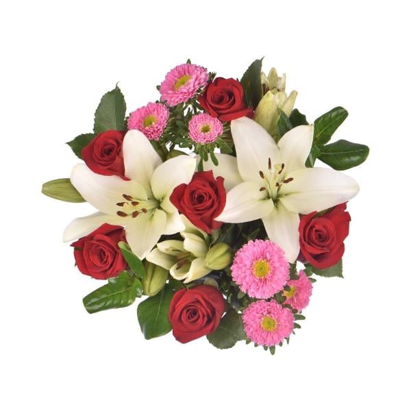 Rose Lily Asiatic Bouquet (Colors May Vary)