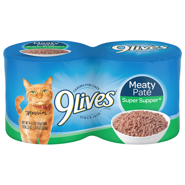 9Lives Savory Classics Meaty Pate Super Supper Wet Cat Food - 4 ct