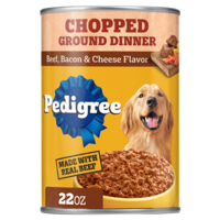 PEDIGREE Chopped Ground Dinner Beef Bacon & Cheese Flavor Wet Dog Food