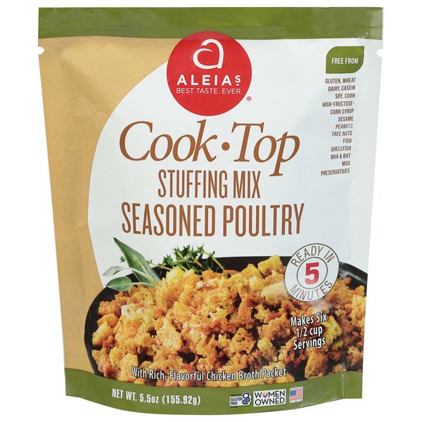 Aleia's Cook Top Stuffing Mix Seasoned Poultry Gluten & Dairy Free