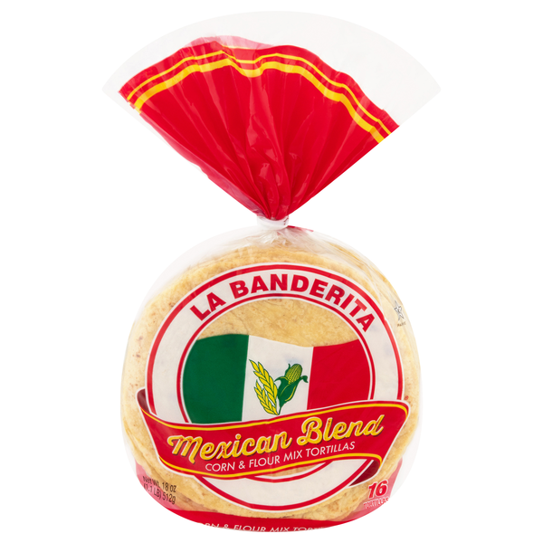 La Banderita Mexican Blend Corn & Flour Mix Tortillas - 16 ct