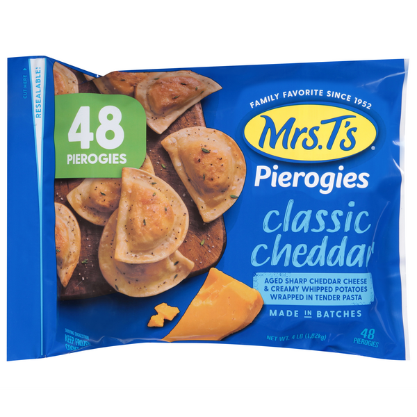 Mrs. T's Classic Cheddar Pierogies - 48 ct Frozen