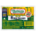 Nathan's Famous Skinless Beef Franks - 8 ct