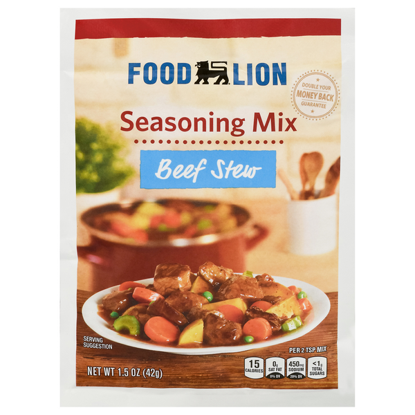 Food Lion Beef Stew Seasoning Mix Packet