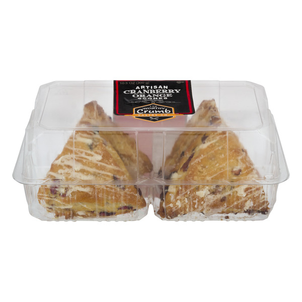 The Worthy Crumb Artisan Cranberry Orange Scones - 4 ct