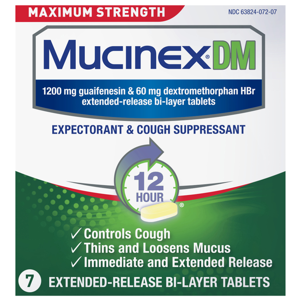 Mucinex DM Expectorant & Cough Suppressant 12 Hr Maximum Strength Tablets