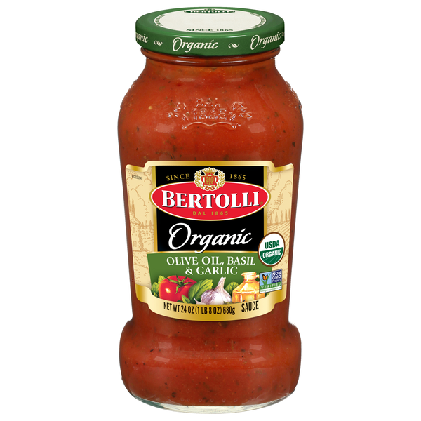 Bertolli Organic Olive Oil Basil & Garlic Pasta Sauce