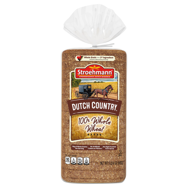 Stroehmann Dutch Country Whole Grain 100% Whole Wheat Bread Sliced