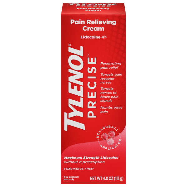Tylenol Precise Maximum Strength Lidocaine Pain Relieving Cream