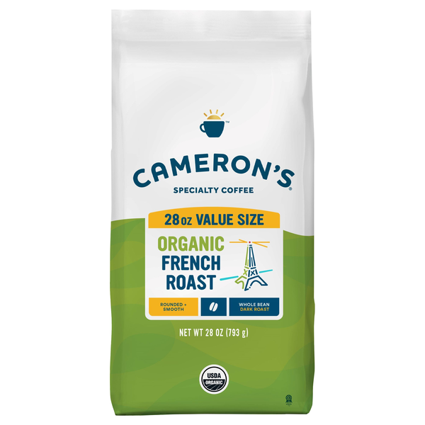 Cameron's Organic French Roast Dark Roast Whole Bean Coffee