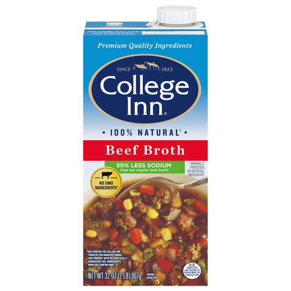 College Inn 100% Natural 50% Less Sodium Beef Broth
