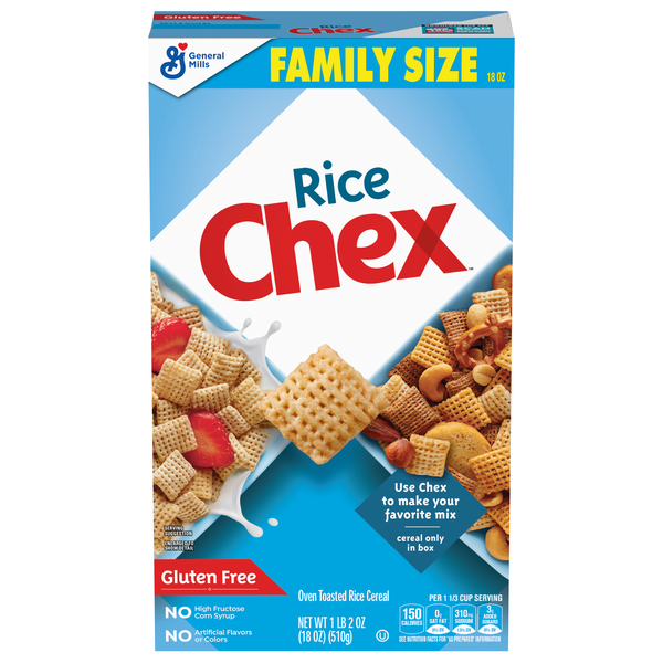 Rice Chex Gluten Free Cereal Family Size