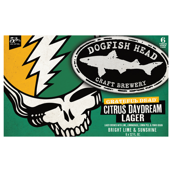 Dogfish Head x Grateful Dead Citrus Daydream Lager Beer - 12 pk