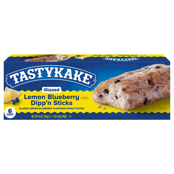 Tastykake Glazed Lemon Blueberry Dipp'n Donut Sticks - 6 ct