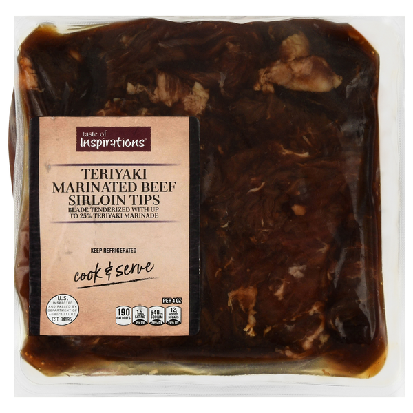 Taste of Inspirations Teriyaki Marinated Beef Sirloin Tips