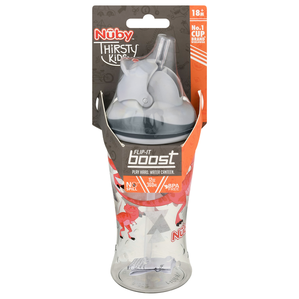 Nuby Thirsty Kids Flip-It Boost Water Canteen