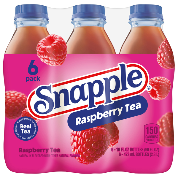 Snapple All Natural Raspberry Flavored Iced Tea - 6 pk