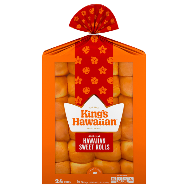 King's Hawaiian Original Hawaiian Sweet Rolls Party Pack - 24 ct