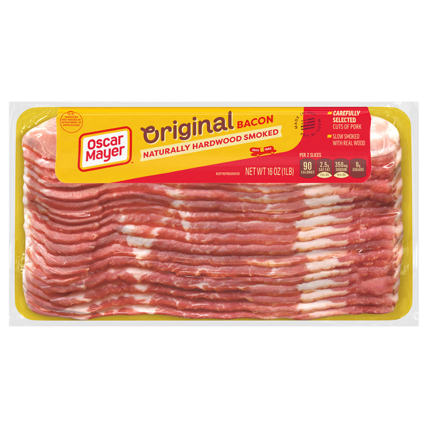 Oscar Mayer Naturally Hardwood Smoked Original Bacon Sliced