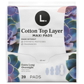 L. Unscented Extra Long Overnight Maxi Pads with Wings
