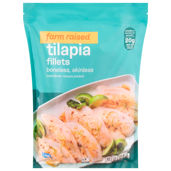 Store Brand Farm Raised Boneless Skinless Tilapia Fillets Frozen