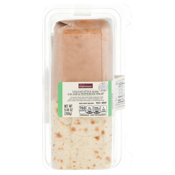 Save on Taste of Inspirations Sandwich Wrap Italian Style Ham Salami